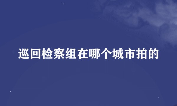 巡回检察组在哪个城市拍的