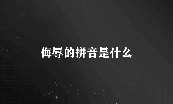 侮辱的拼音是什么