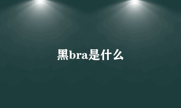 黑bra是什么
