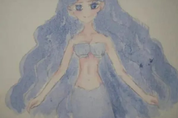 用颜料画美人鱼怎么画