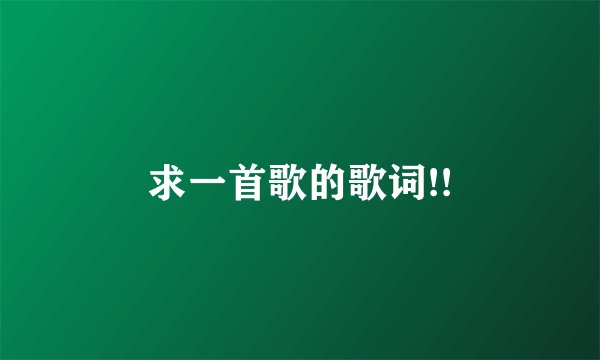求一首歌的歌词!!