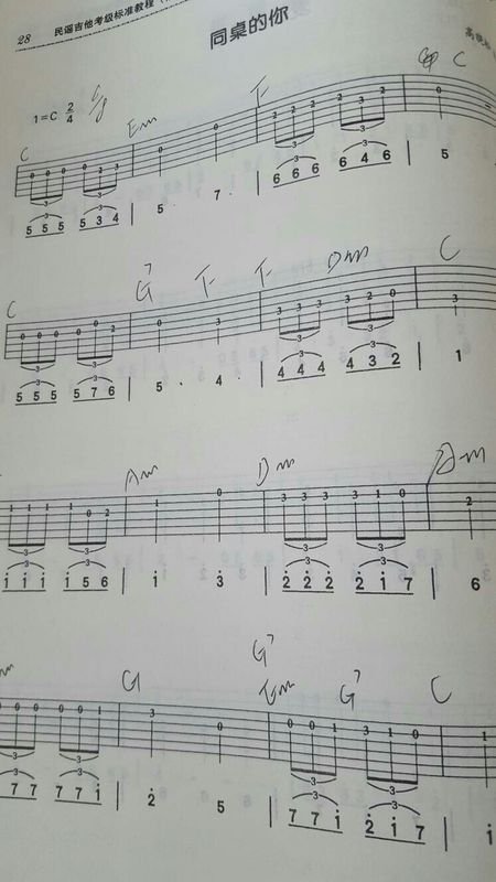同桌的你吉他谱单音版跪求跪求跪求