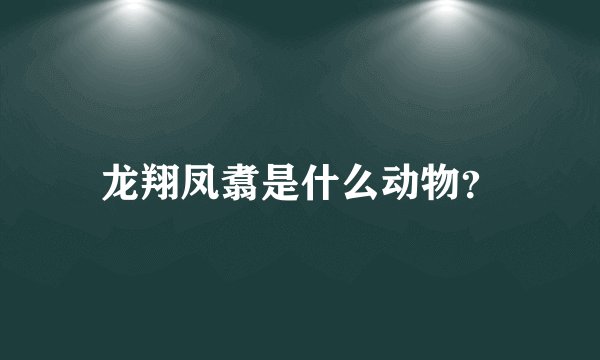 龙翔凤翥是什么动物？