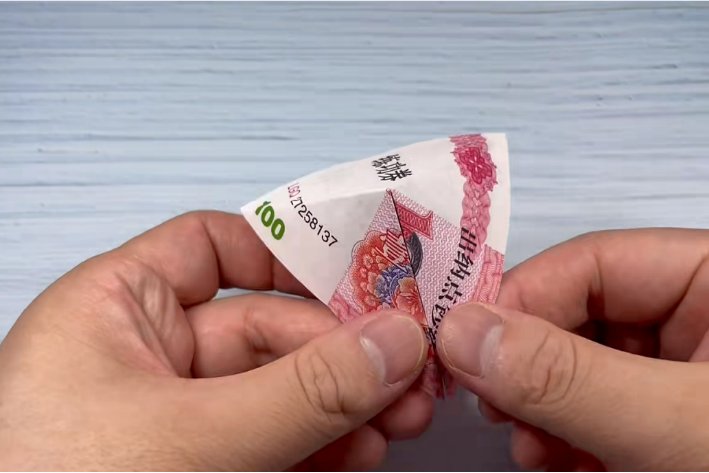 人民币怎么叠玫瑰花