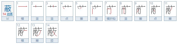 蔽字的笔画是多少？