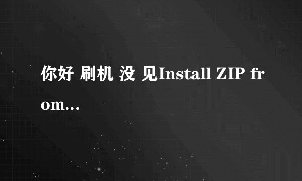 你好 刷机 没 见Install ZIP from SDCARD 怎么重启
