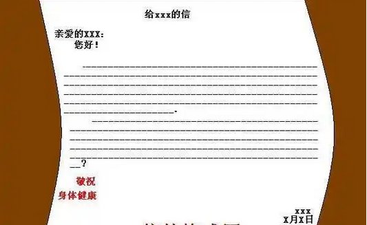 信的格式 示范图片