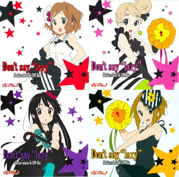 五个动漫女孩的图