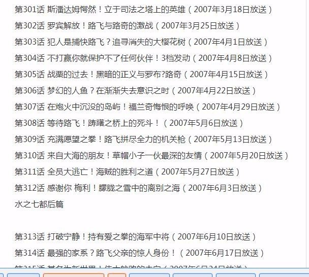 海贼王第300集是几几年出的