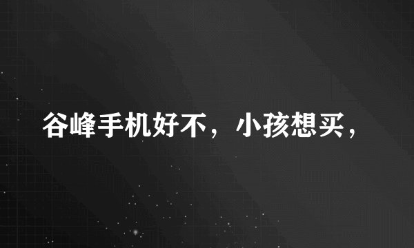谷峰手机好不，小孩想买，