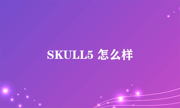 SKULL5 怎么样