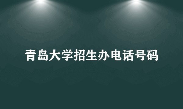 青岛大学招生办电话号码