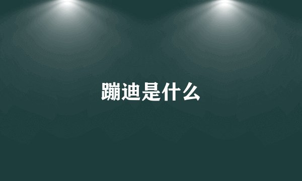 蹦迪是什么