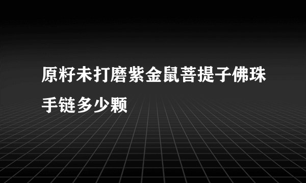 原籽未打磨紫金鼠菩提子佛珠手链多少颗