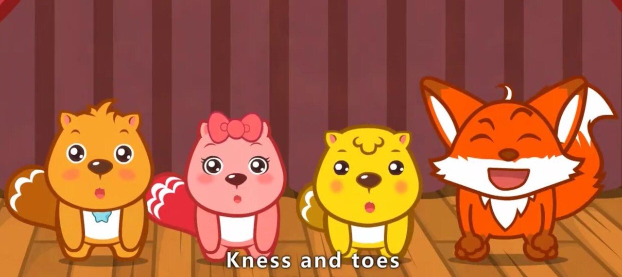 Head shoulder knees and toes的歌词