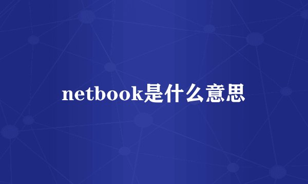 netbook是什么意思