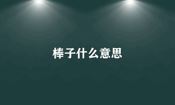 棒子什么意思