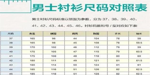 165的衣服是什么码的？