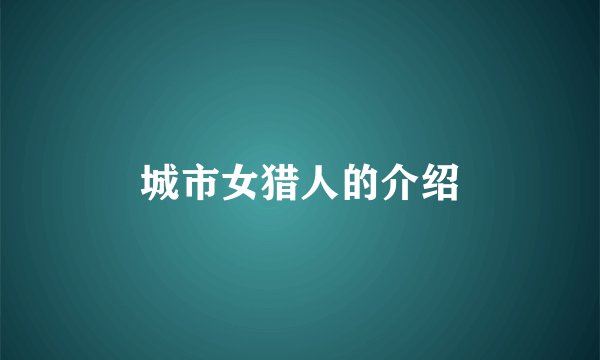 城市女猎人的介绍