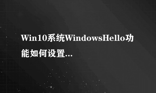 Win10系统WindowsHello功能如何设置|Win10设置WindowsHello功能的方法