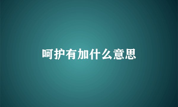 呵护有加什么意思