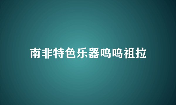南非特色乐器呜呜祖拉