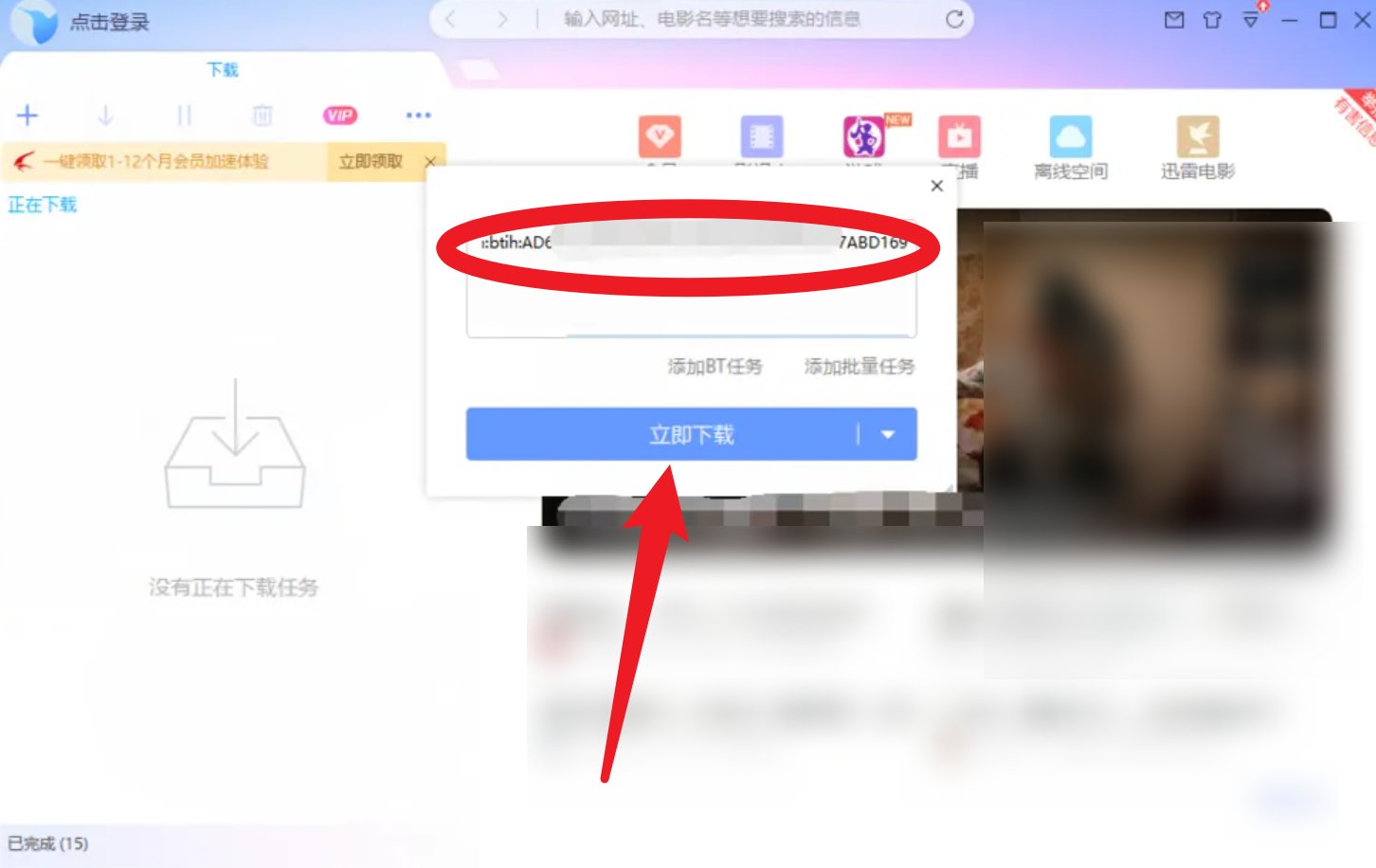 如何使用迅雷磁力链接？