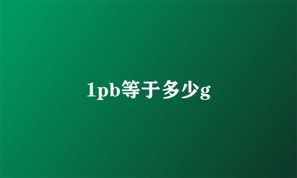 1pb等于多少g