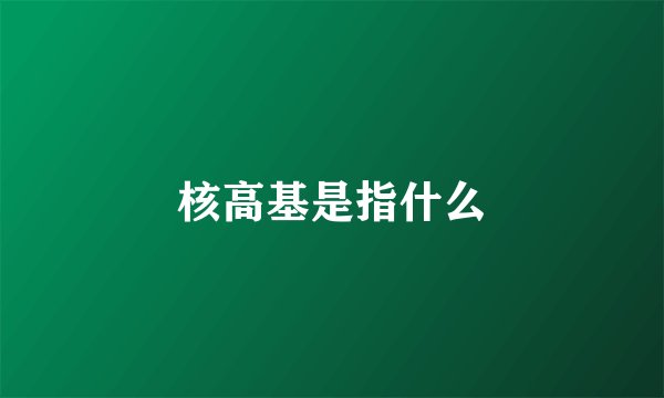 核高基是指什么