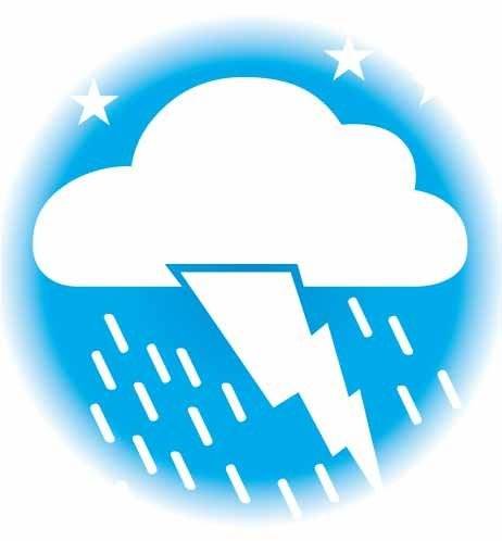 表示雷雨的天气符号是