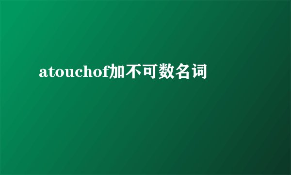 atouchof加不可数名词