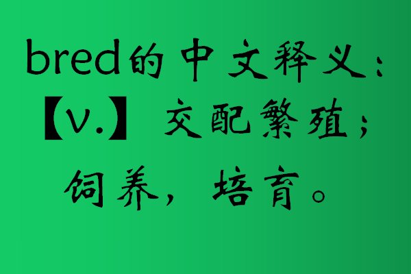 bred怎么读
