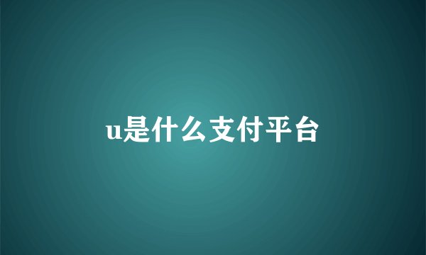 u是什么支付平台