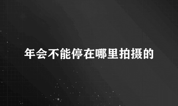 年会不能停在哪里拍摄的
