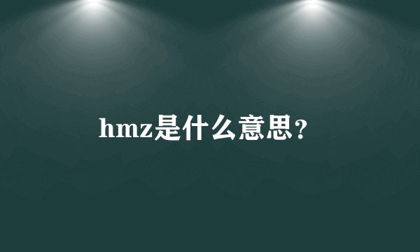 hmz是什么意思？