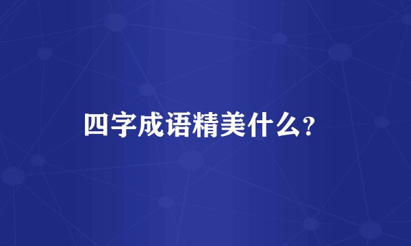 四字成语精美什么？