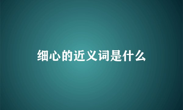 细心的近义词是什么