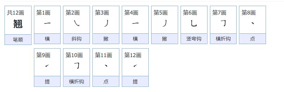 翘字怎么写
