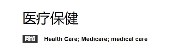 医疗保健英文
