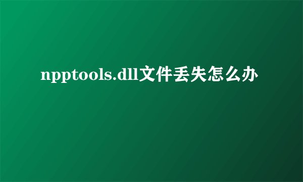 npptools.dll文件丢失怎么办