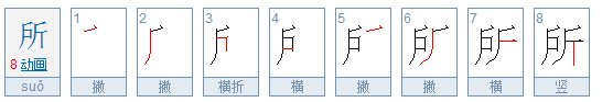 所字的笔顺如何写