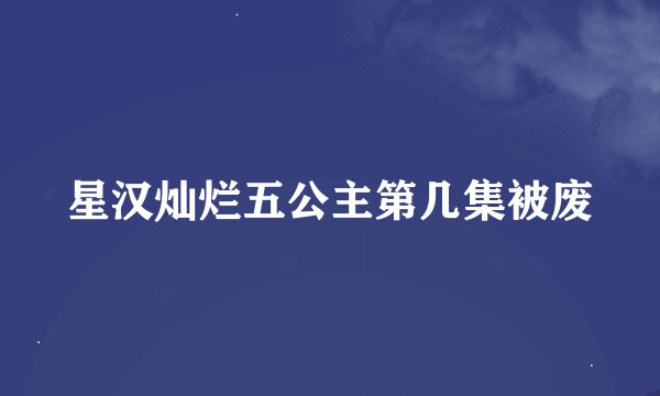 星汉灿烂五公主第几集被废