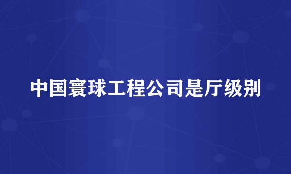 中国寰球工程公司是厅级别