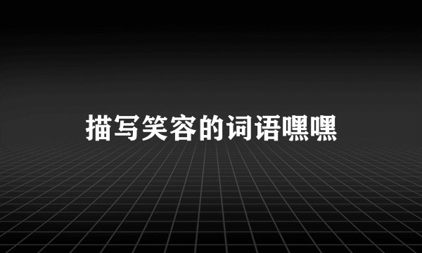 描写笑容的词语嘿嘿