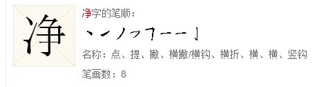 净字的笔顺怎么写