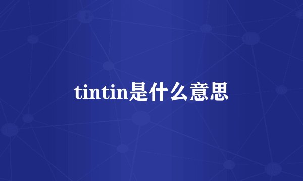 tintin是什么意思