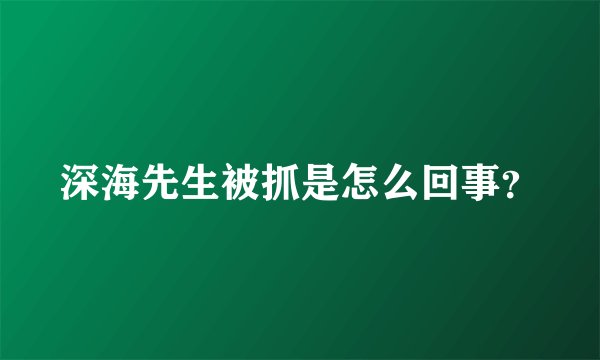 深海先生被抓是怎么回事？