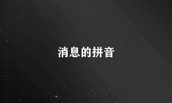 消息的拼音