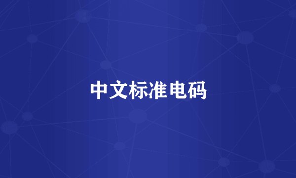 中文标准电码