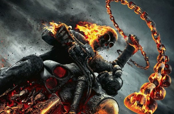 有一部美国大片,演的是一个火骷髅,那是什么电影?